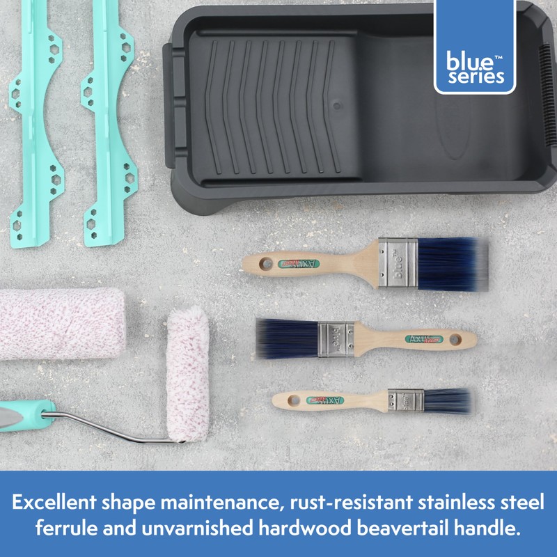 Axus Decor Pro Paint Brushes (blue) Set Of 3-1", 1.5",