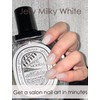 UV Gel Nail Stickers, Milky 20pcs Semi Cured Gel Nail