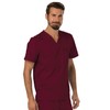 Cherokee Men's V-Neck Top, Wine, Large