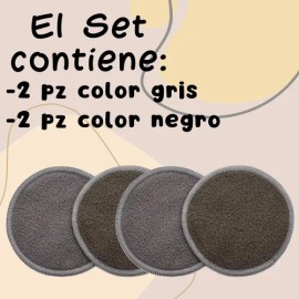 4 Toallas Desmaquillantes Facial Reutilizable Ecológicas                                                                                              