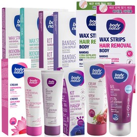 Body Nature Hair Removal Cream Hypoallergenic Self-Hair Removal Philtrum Bikini Armpit Beard Legs, 08. Wax Strip Machathi 16 Pieces / 바디네이처 제모크림 저자극 셀프제모 인중 비키니 겨드랑이 수염 다리, 08.왁스스트립 마차티 16매