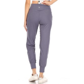 Leggings Depot ActiveFlex Jogger Yoga Pants with Pockets (Full Length, Blue, Large)