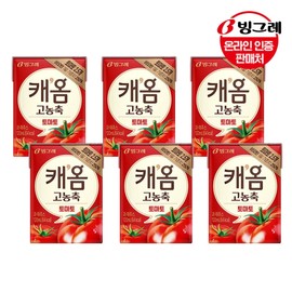 G Binggrae Kaom Highly Concentrated Tomato Juice 120ml 24 Packs / G빙그레 캐옴 고농축 토마토 주스 120ml 24팩