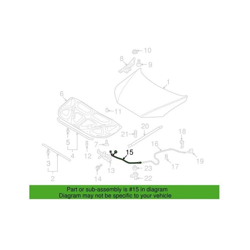 Hyundai GENUINECABLE HOOD LATCH RELEASE FOR HYUNDAI 2007-2012 SANTA FE