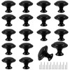 Romeda 18 Pieces Drawer Knobs, 30mm Black Cabinet Knobs, Drawer