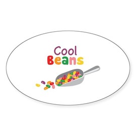 CafePress Cool Beans Sticker Oval Car Bumper Sticker(10-Pack)