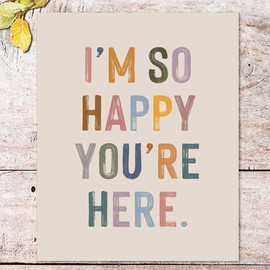 I'm So Happy You're Here, Classroom Print, Classroom Poster, First Day of School Print, Inclusive Classroom, All Are Welcome, Teacher Gift (8X10 INCH Print Without Frame)