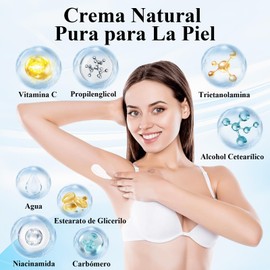 Crema Aclarante Corporal, Aclarador de Piel, Elimina Manchas Oscuras, Hidrata y Nutre, Despigmentante Facial para Partes Privadas, Axilas, Rodillas, Parte Interna de Los Muslos, Áreas Del Bikini