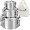 WELLGRO Stainless Steel Tin Set Round - 250 ml 480