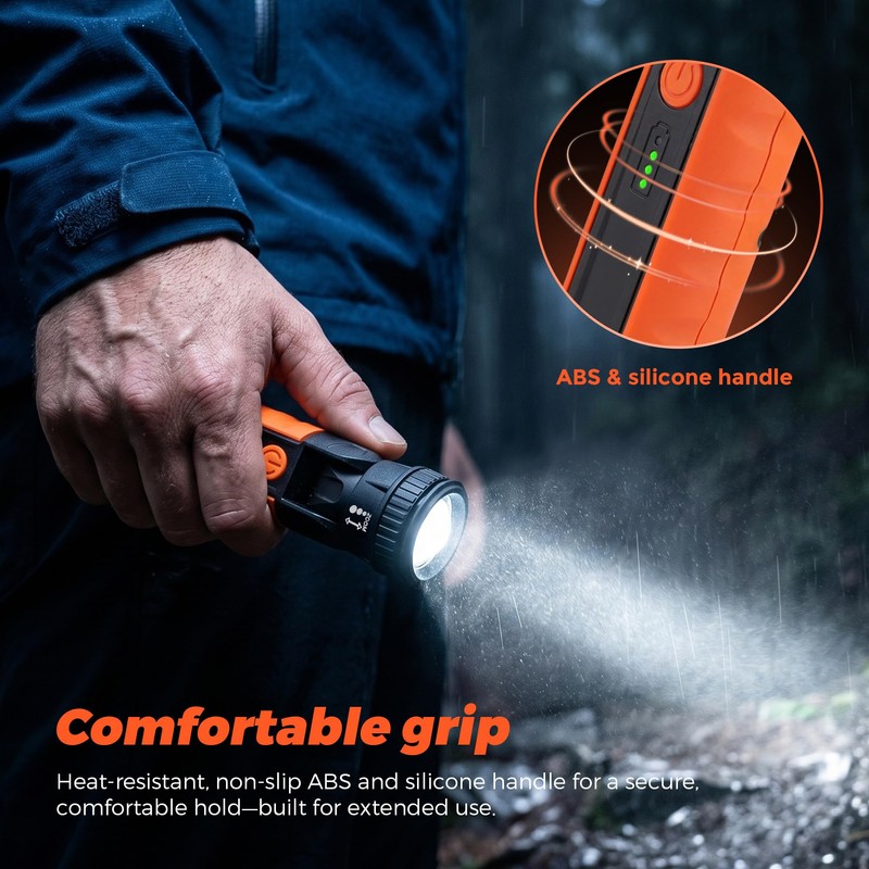Rechargeable Flashlights High Lumens, LED Flashlight with Zoomable & 180°