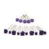 15-Piece Bridal Hair Jewellery Set 3-G Purple