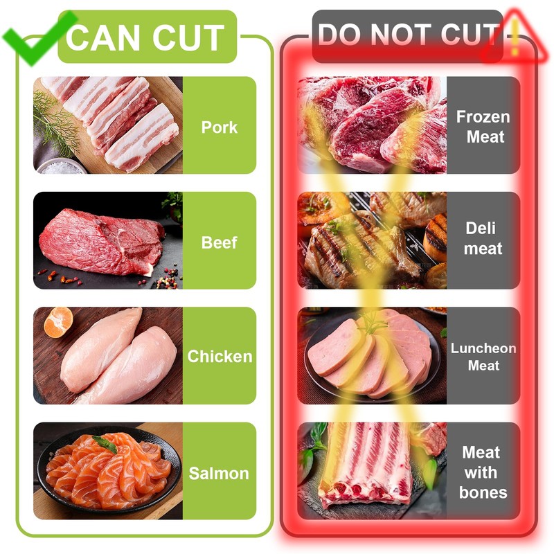 Fresh Meat Slicer, Manual Meat Slicer for Fresh Raw Meat,
