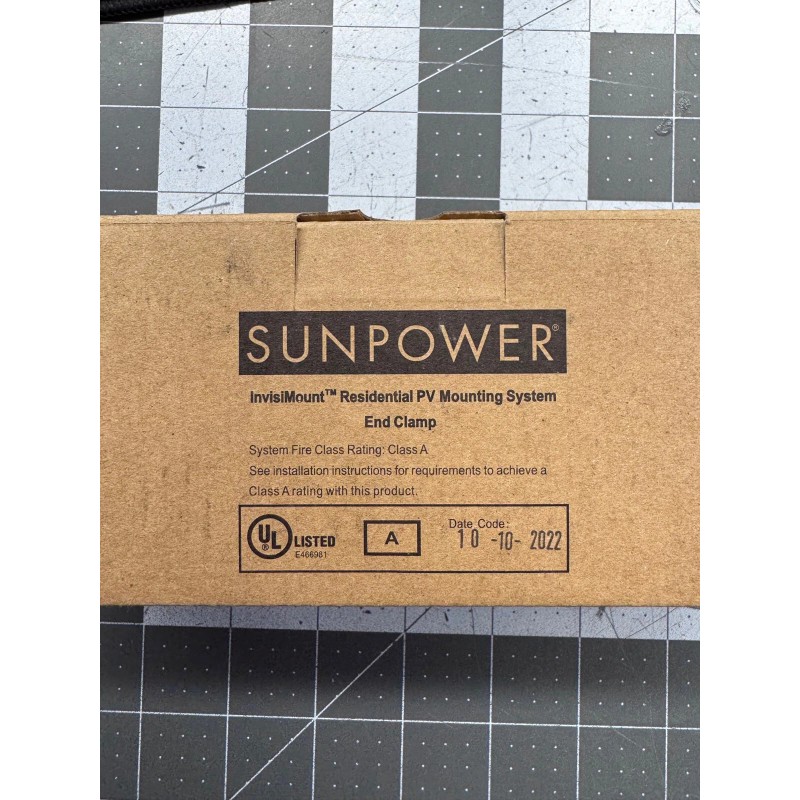 SunPower 518636 End Clamp, Wedge, InvisiMount Assembly, Box of 4