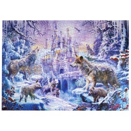 Color Ice Wolf Jigsaw Puzzles 1000 Pieces for Adults, Impossible Difficult Challenge Puzzle, Color Ice Wolf Puzzle 1000 Pieces