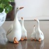DeryArcle Duck Sculpture, Mother Duck and Duckling Statue 3D Animal