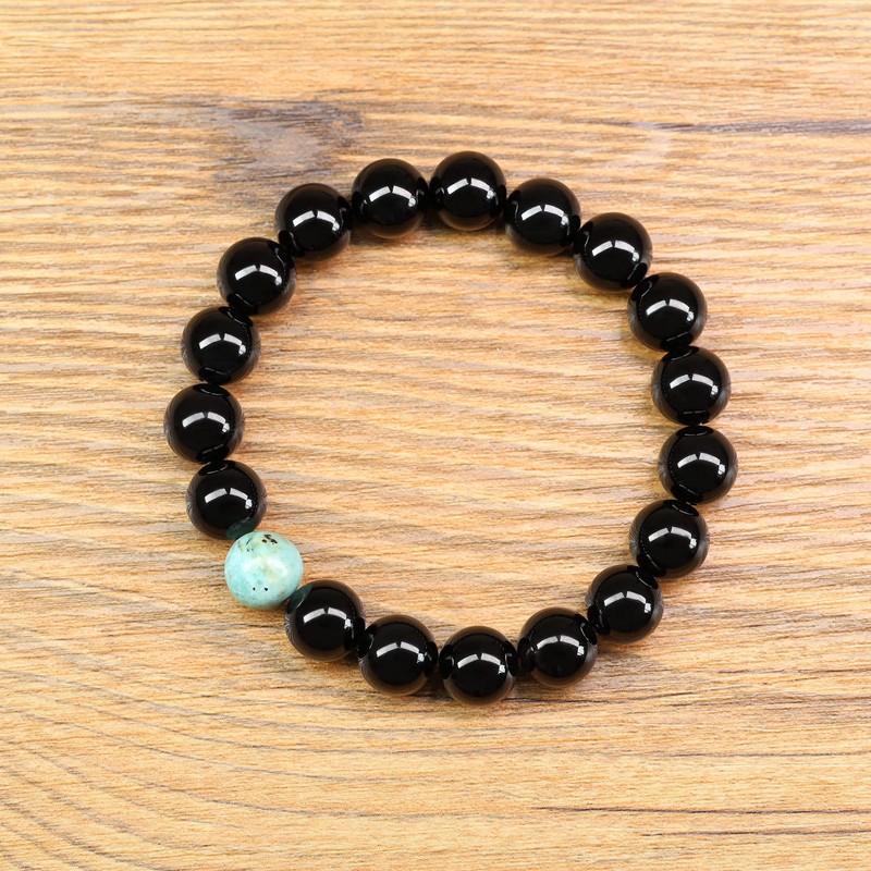 Koai 10mm African Turquoise Onyx Lucky Bracelet, onyx African Turquoise,