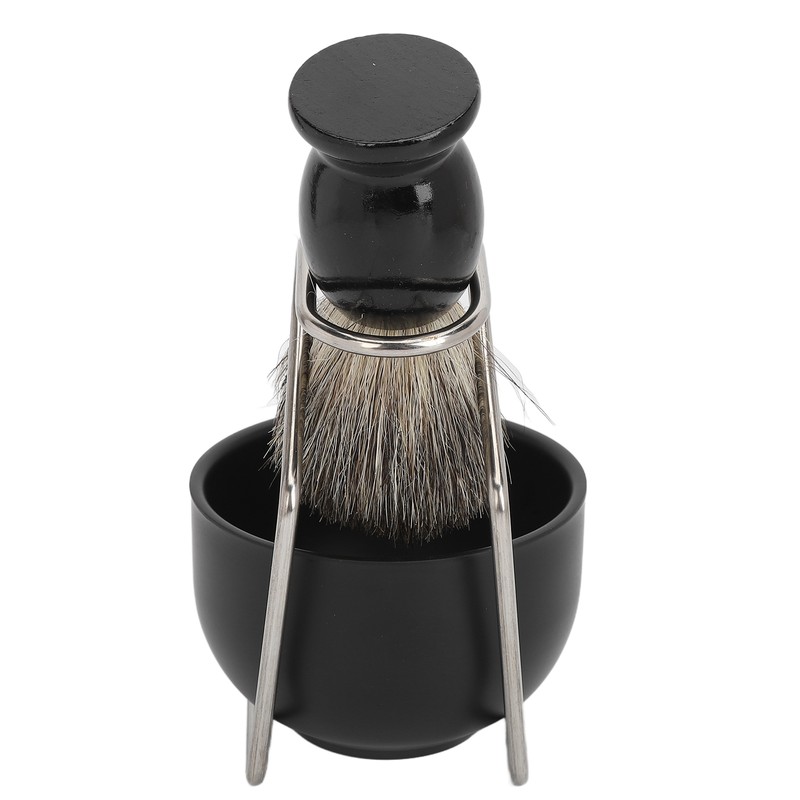 Men Beard Shave Set Brush Stand Foam Bowl Beard Brush