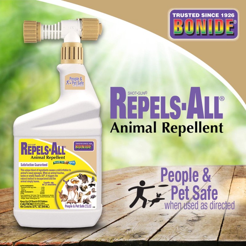 Bonide Repels-All Animal Repellent, 32 oz Ready-to-Spray Outdoor Pest Garden
