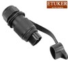 ETUKER 1x3 Pin Trailer Plug,3 Pin Tractor Plug Connectors with