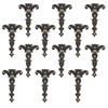 INCREWAY Antique Folding T-Hinges,12PCS Bronze Decorative Hinges Retro Carved Hardware