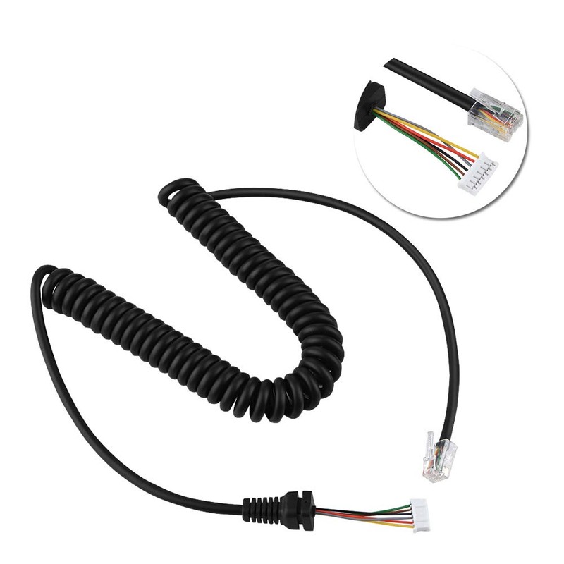Microphone Cable, Portable Car Radio Hand Microphone Line for YAESUMH-48A6J,