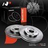 A-Premium 11.65 inch (296mm) Front Vented Disc Brake Rotors Compatible