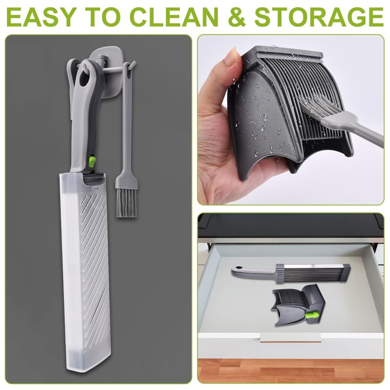 Fresh Meat Slicer Cleaver Kitchen Knife Set, Thickness Adjustable 2