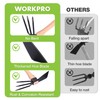 WORKPRO Hoe and Cultivator Garden Rake with 14" Wooden Handle,