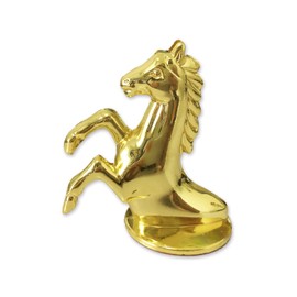 Horse Car Hood Ornament Stallion Emblem 3D Badge Metal Car Stickers Hood Emblem Hood Ornaments for Trucks Cars Vehicle Chrome Decals (Horse Golden)