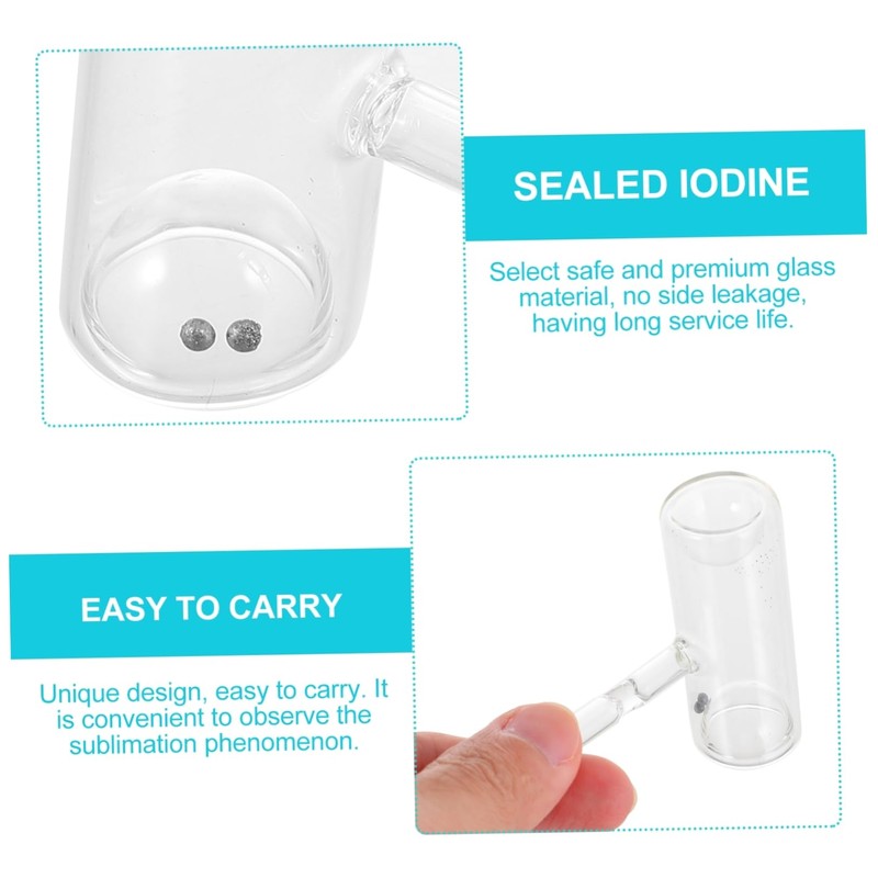 Baluue Educational Lab Equipment 2 Pack Iodine Seal Tube Sublimation