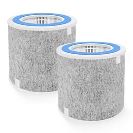 2 Pack HP102 Replacement Filter, Compatible for Shark HP102 & HP102PET & HC452 & HP132 & HC450 & HC451 & HC455 Air Purifier，3-Staged Filtration Compare Part #HE1FKPET, HE1FKBAS