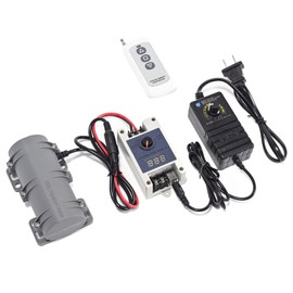 DC 12V Electric Vibration Motor with Speed Controller & Remote Control - 3800RPM for Massage Chairs, Beds, Vibration Machines (UK Plug)