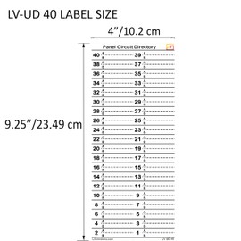 Littversions Inverse 40 circuitos 2 etiquetas de vinilo caja de fusibles disyuntor de panel boca abajo etiquetas de directorio calcomanías para todos los paneles eléctricos/centros de carga