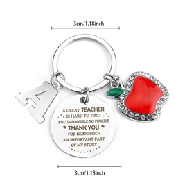ChicGlowz Teacher Appreciation Keychain from Student, Keychain Teacher Appreciation Week Gifts Teacher Graduation Gifts (D)