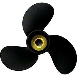 Solas 2011-085-09P Amita 3 Aluminum 3-Blade Propeller - RH, 8.5" Diameter x 9" Pitch x Pin-Spline, Black