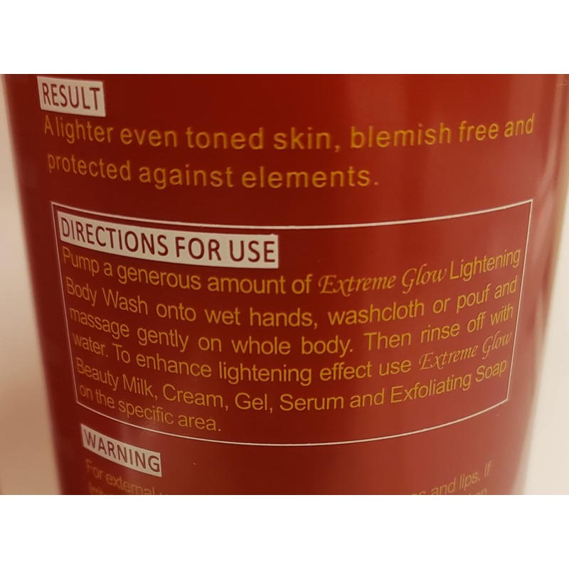 Extreme Glow Strong Lightening Body Wash with Aloe Vera Extract