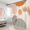 GiuMsi GiuMsi Boho Mid Century Leaf Shower Curtain Set,Arch Sun