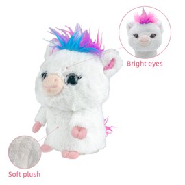 YH YUHUNG Talking Unicorn Plush Toy Repeat What You Say with Clear Voice Repeating Toy Unicorn Girls Recording Toy Unicorn Mimicking Toy