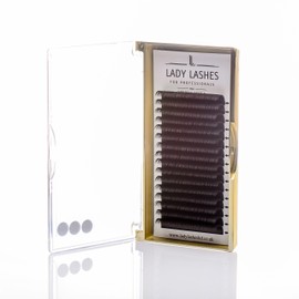 Individual lashes Lady Lashes - EASY FANNING self fanning lashes D 0.07 - Cluster lashes - Eyelashes individual - Cluster eyelash extensions - Lashes for professionals and beginners - 12 mm