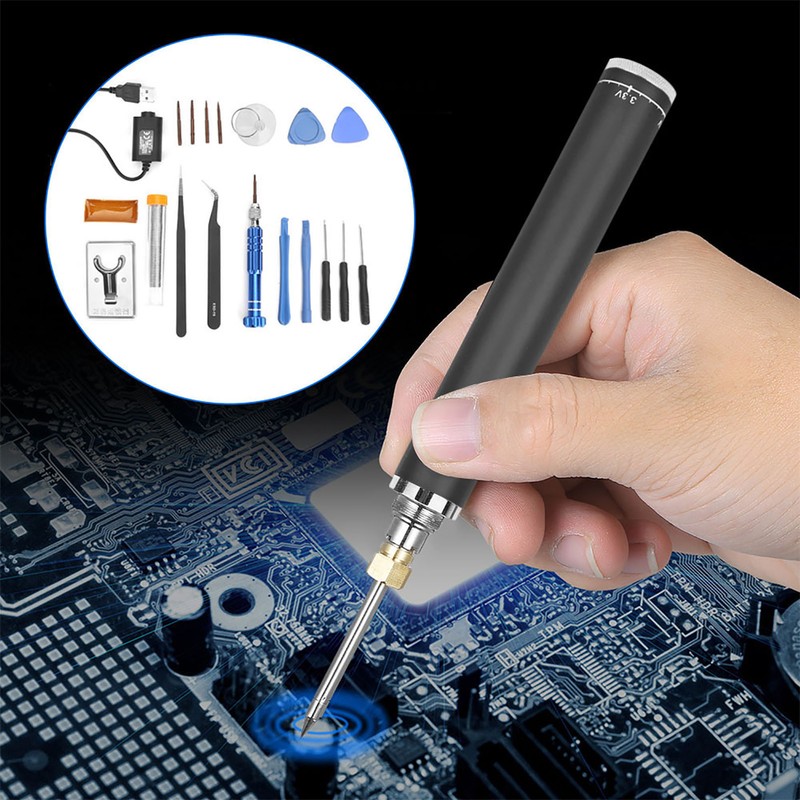 USB Charging Soldering Iron Set Portable Cordless Electric Solder Iron