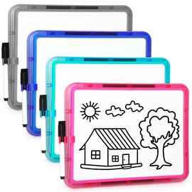 Small Dry Erase Board, Small White Board, Magnetic Whiteboard, Small Whiteboard - 8.5” X 11” - White Board for Refrigerator, for Kids, Students, Mini Dry Erase Board with Dry Erase Marker (4 Pack)