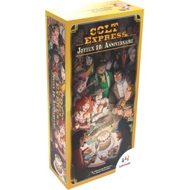 Ludonaute - Colt Express Extension Joyeux 10e Anniversaire en français - Jeu de programmation d’Action, gestion de Main et mémoire - Jeu de stratégie de 2 à 7 joueurs - LUCOEX13ENFR