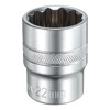 sourcing map 1/2" Drive by 22mm 12-Point Shallow Socket 38mm