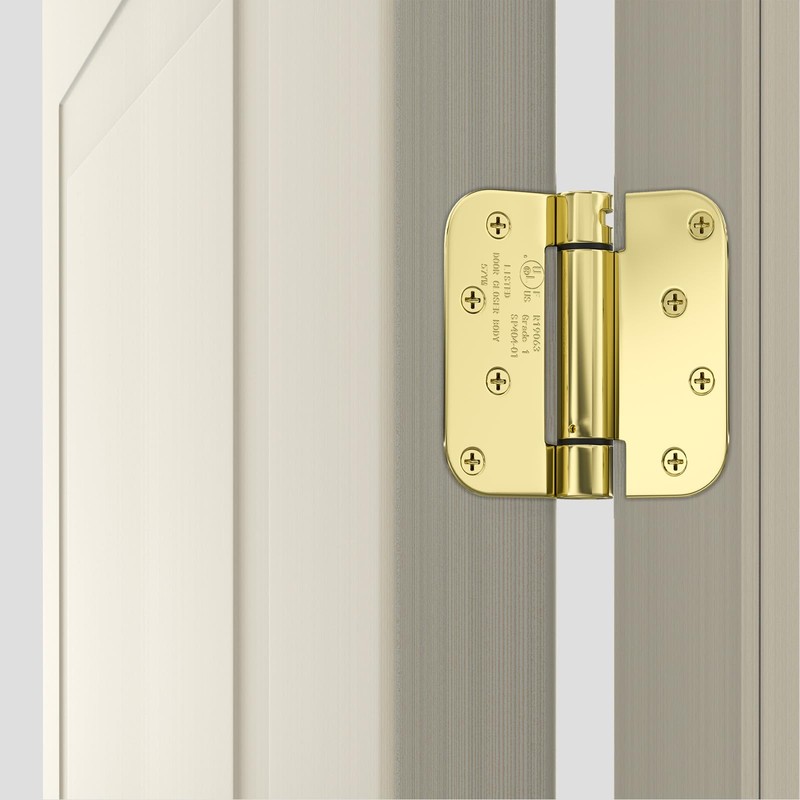 goldenwarm 4pack Polished Brass Door Hinges 4 Inch Self Closing