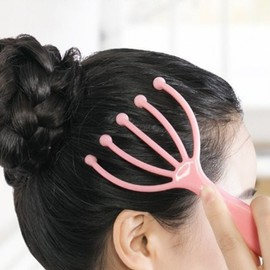 Head & Scalp Massager Acupressure Stimulator Pink 8ea