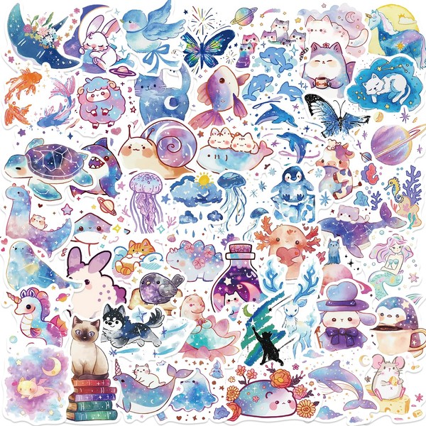 50Pcs Fantasy Anime Stickers for Water Bottles, Waterproof Graffiti Animal