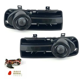 YLT AUTO A Pair of Front Bumper Running Fog Light Replacement Kits with Halogen Bulbs and Wiring Kit for 1999-2005 Volkswagen VW Golf MK4 (Left and Right)