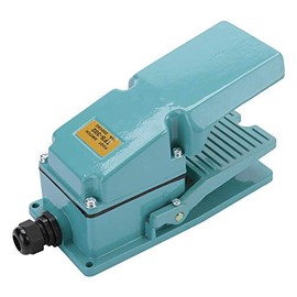 TFS-302 Foot Pedal Switch,Nonslip Aluminum Shell Electric Momentary Foot Switch AC 250V 15A