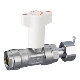 Onda Seisakusho CBW7C-1620M-S Resin Tube BV [Double Lock Valve, CBW7 Type, Ball Valve with Check Valve, Nut Adapter]
