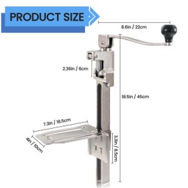 MoHern Commercial Can Opener Heavy Duty, Industrial Can Opener for #10 Cans, Manual Can Opener with Plated Steel Base for Restaurant, Food Store, Hotel, Bar, Home up to 11’’